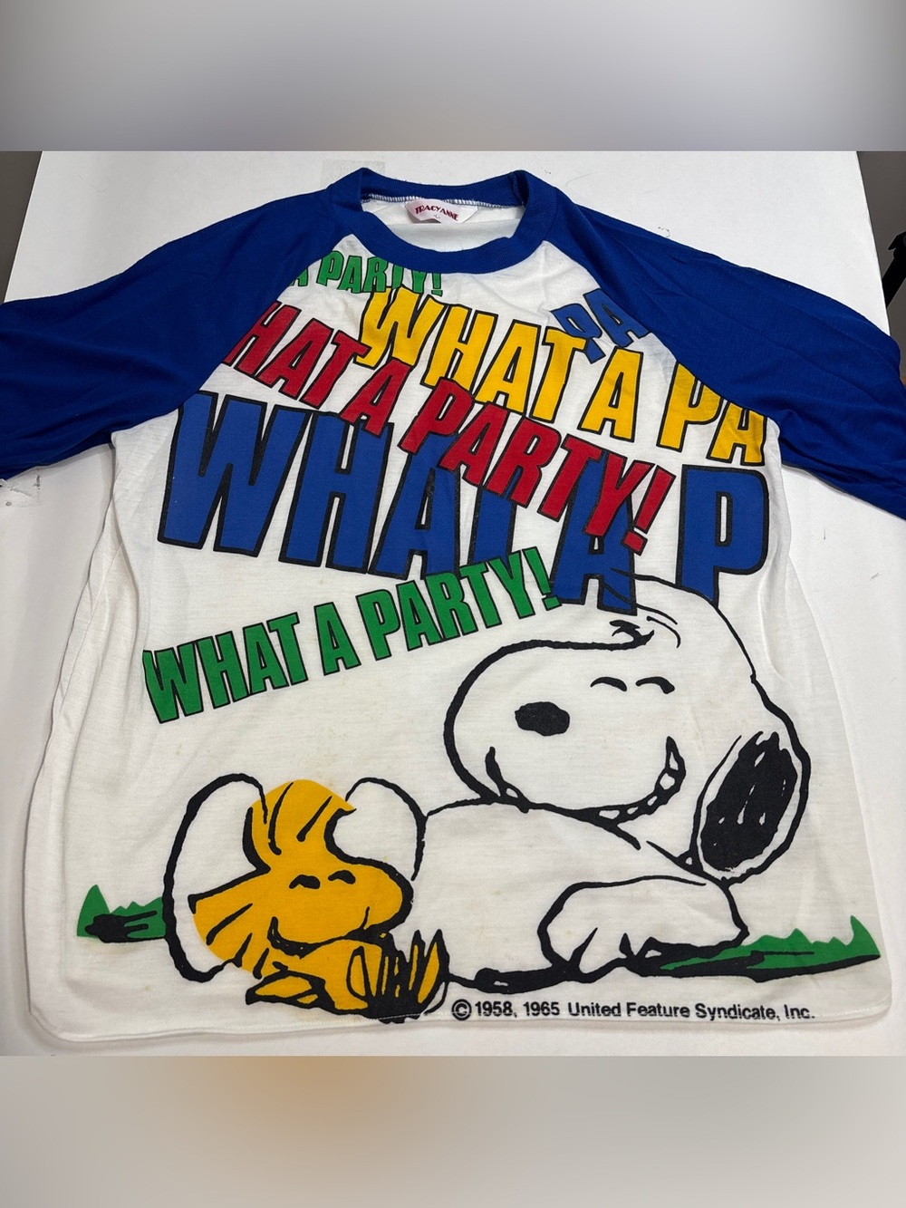 Vintage Snoopy Woodstock Peanuts sleep shirt Tracy Anne - Picture 2 of 8